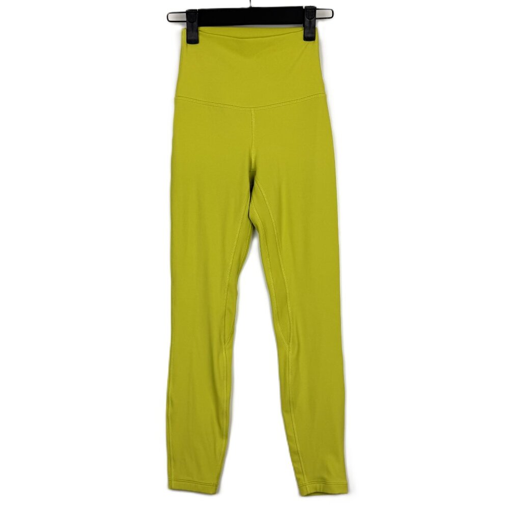 Lululemon Align High-Rise Pant 25" Yellow Pear Size 2 - Picture 2 of 8